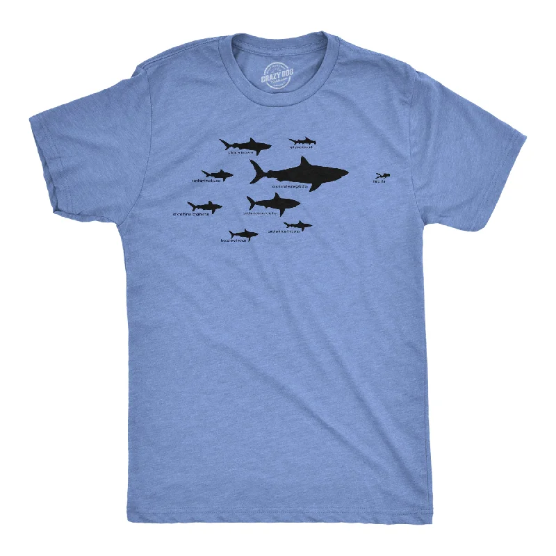 Custom T-Shirt For Sports Celebrations-Shark Hierarchy Men's T Shirt