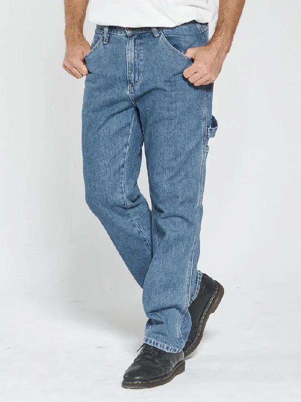 Personalized Sweatpants For Comfort-Hard Yakka x Thrills Carpenter Jean - Vintage Rinse Blue