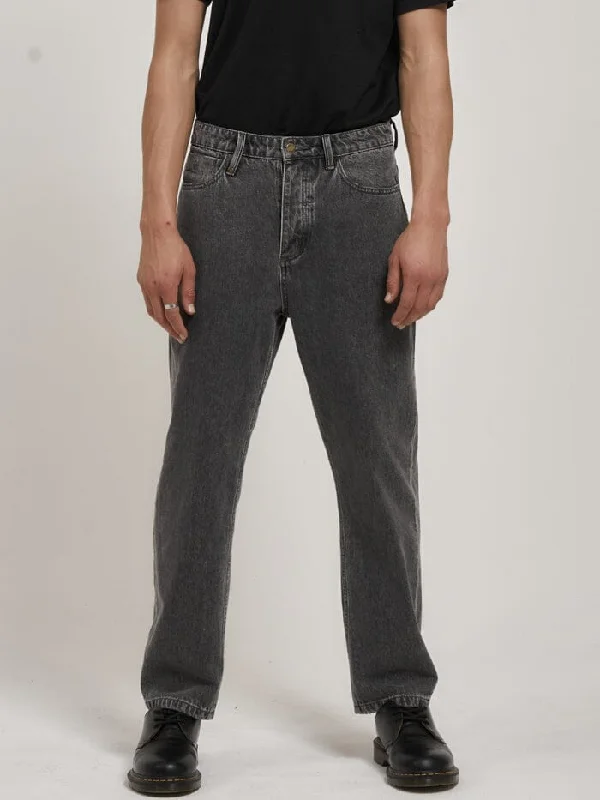 Personalized Pants For Custom Fit-Slacker Denim Jean - Asphalt Grey