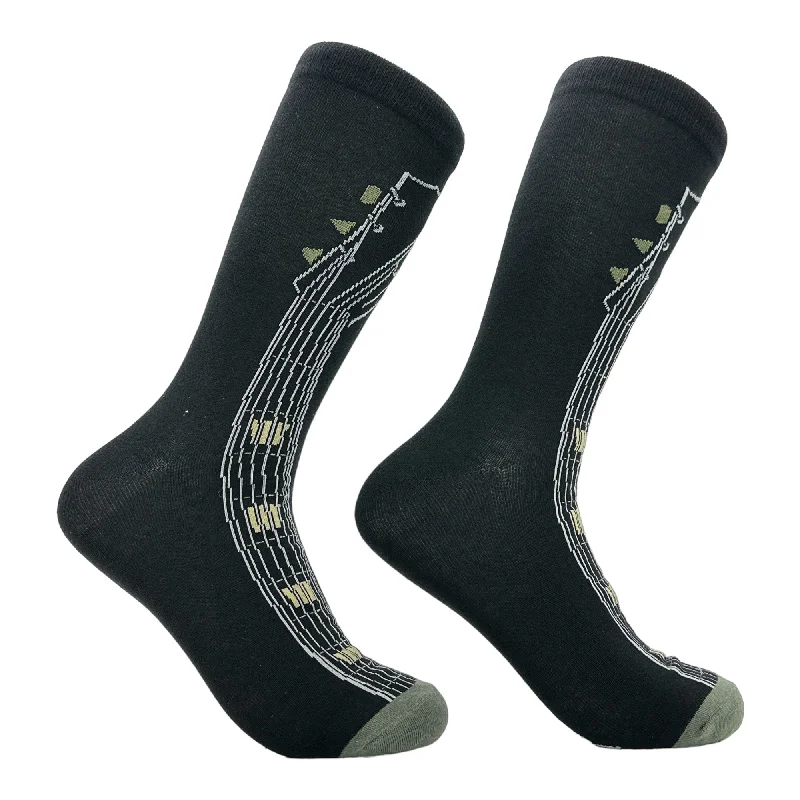 Personalized Athletic Socks-Men's Guitar Socks