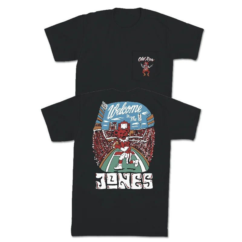 Custom T-Shirt For Music Festivals-Welcome to the Jones Pocket Tee