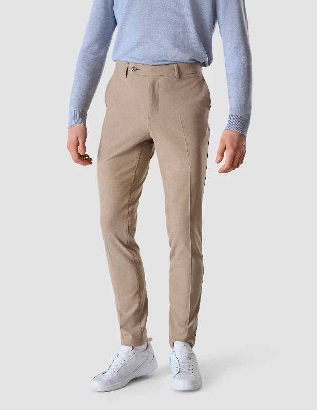 Custom Pants For Relaxed Style-Essential Suit Pants Slim Sand Grain