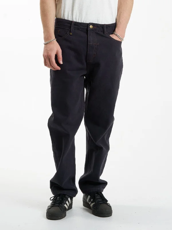 Personalized Pants For Yoga Studio-Slacker Denim Jean - Midnight  Blue