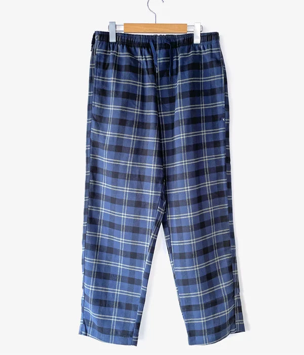 Personalized Pants For Pool Parties-DESCENDANT/SHORE PLAID BEACH PANTS (NAVY)