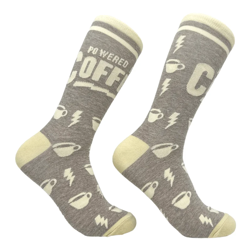 Personalized Socks For Winter Wear-Women's Powered By Coffee Socks