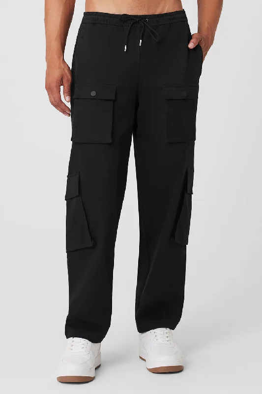 Custom Linen Pants-Northstar Cargo Pant - Black