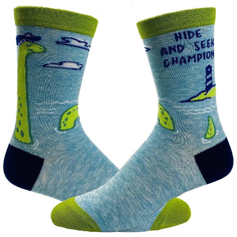 Custom Socks For Group Travel-Youth Hide And Seek Champion Socks