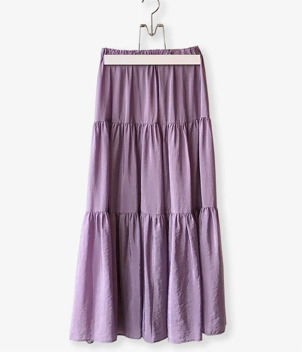 Custom Pants For Business Events-PHEENY/ORGANDIE TIERED SKIRT(LAVENDER)