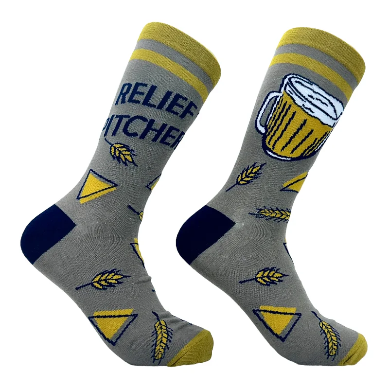 Custom Socks For Personalized Designs-Men's Relief Pitcher Socks