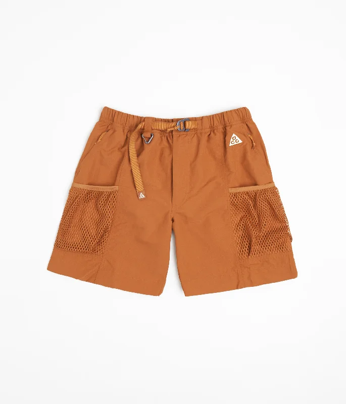 Personalized Printed Shorts For Fashion-Nike ACG Snowgrass Cargo Shorts - Dark Russet / Monarch / Summit White