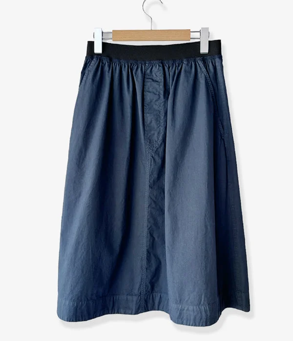 Personalized Pants For Road Trips-MHL./SUPERFINE COTTON TWILL SKIRT (DARK BLUE)