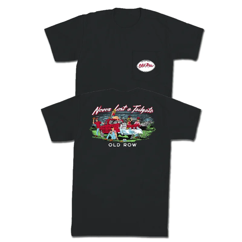 Personalized T-Shirt For Local Business Promotions-Never Lost A Tailgate Athens Pocket Tee