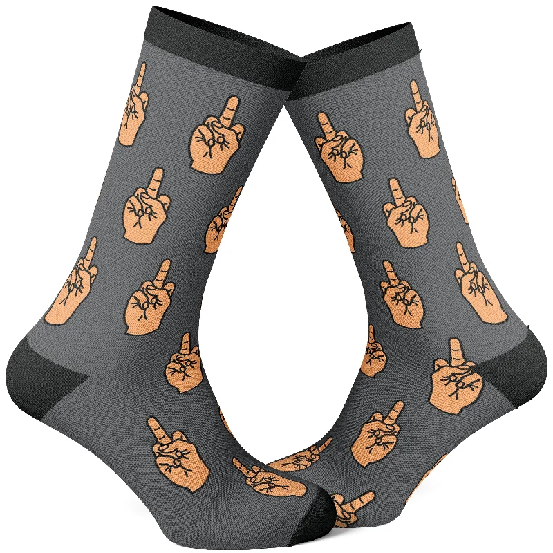 Custom Socks For Men’s Sports-Mens Middle Finger Socks