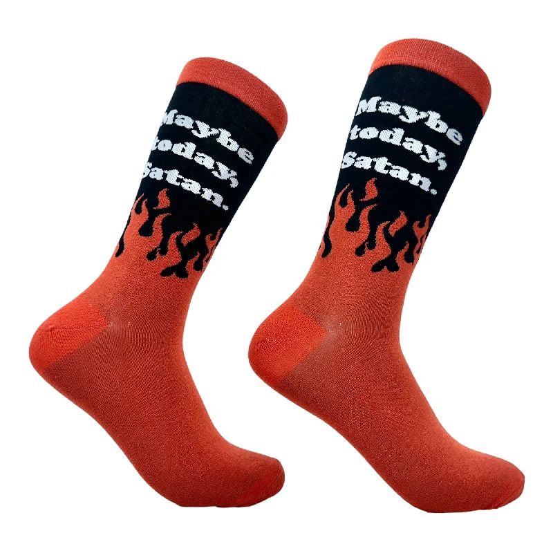 Personalized Socks For Running Comfort-Women's Maybe Today Satan Socks