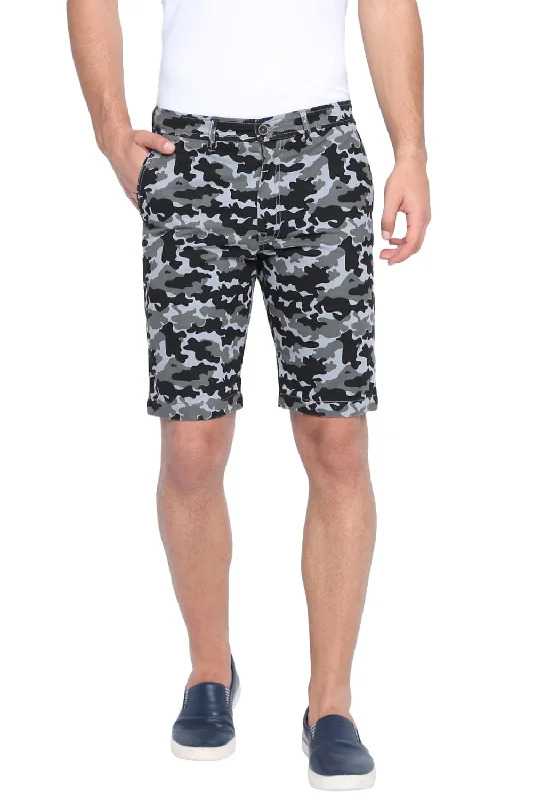 Custom Printed Gym Shorts-Comfort Fit Camo Printed Cotton Shorts