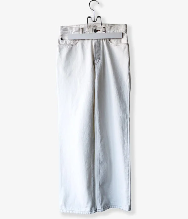 Custom Pants For Comfort Wear-nowos/WHITE DENIM PANTS(WHITE)