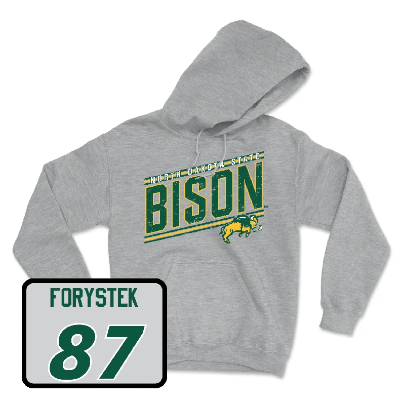 Custom Hoodies For Custom Designs-Sport Grey Football Vintage Hoodie - Nate Forystek