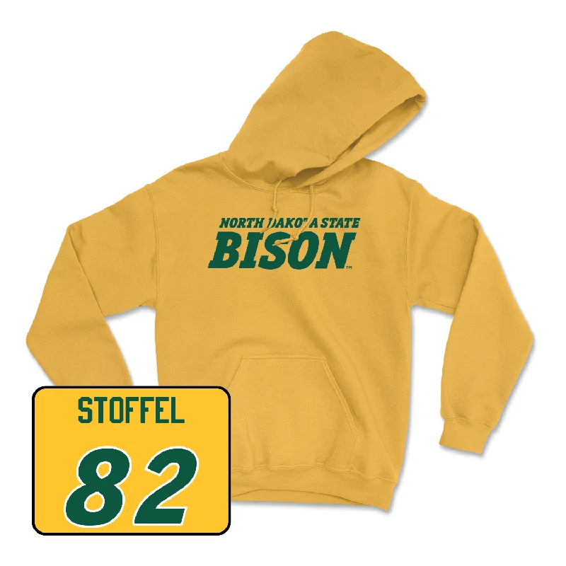 Personalized Hoodies For Relaxation-Gold Football Bison Hoodie - Joe Stoffel