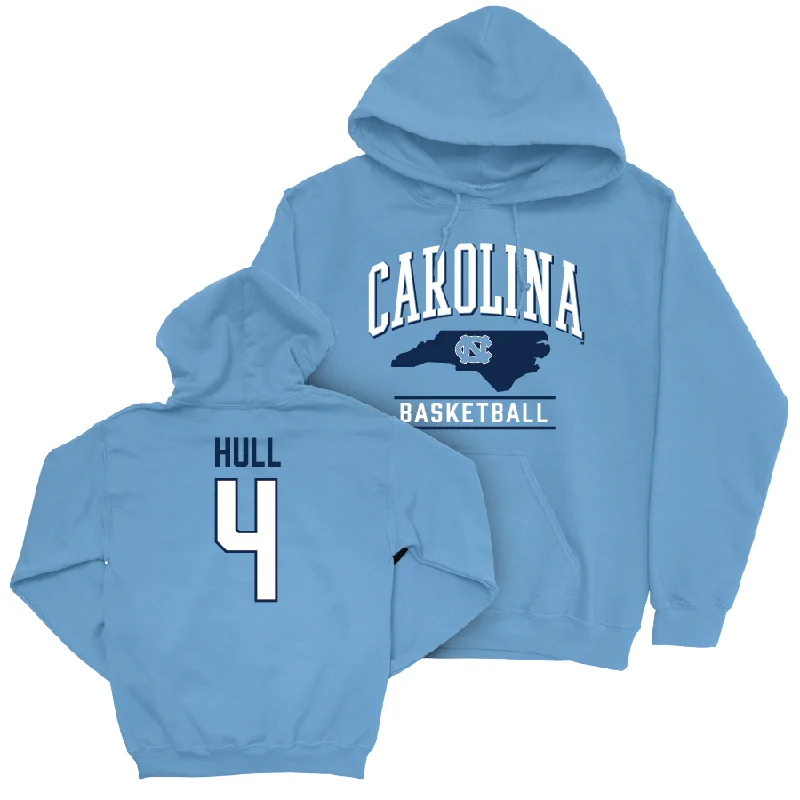 Custom Hoodies For Gym Workouts-UNC Women's Basketball Carolina Blue Arch Hoodie  - Laila Hull