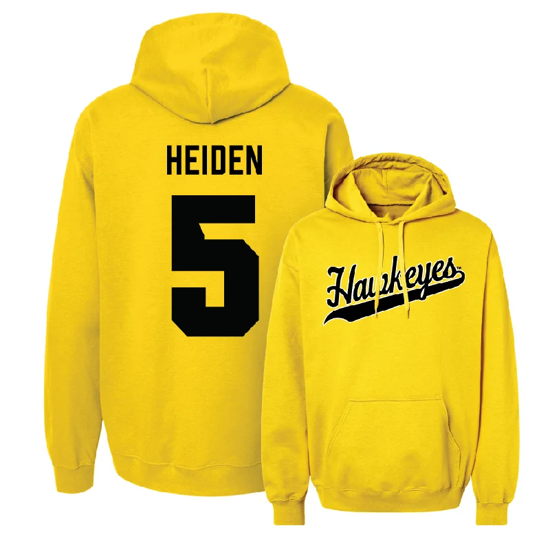 Custom Hoodies For Team Gifts-Gold Women's Basketball Script Hoodie  - Ava Heiden