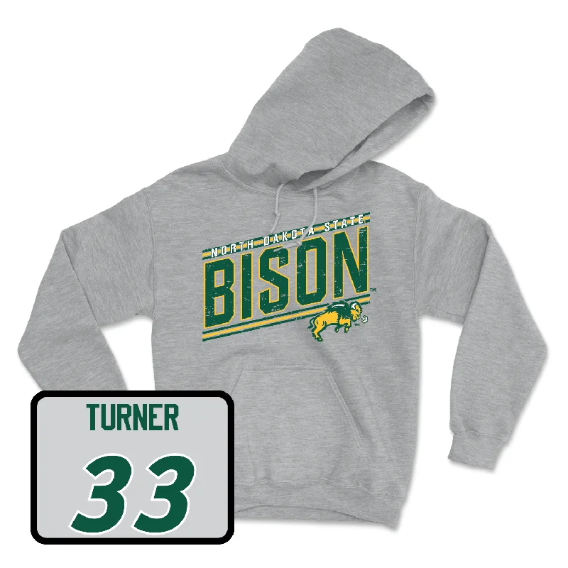 Personalized Hoodies For Running Events-Sport Grey Football Vintage Hoodie - Termaine Turner