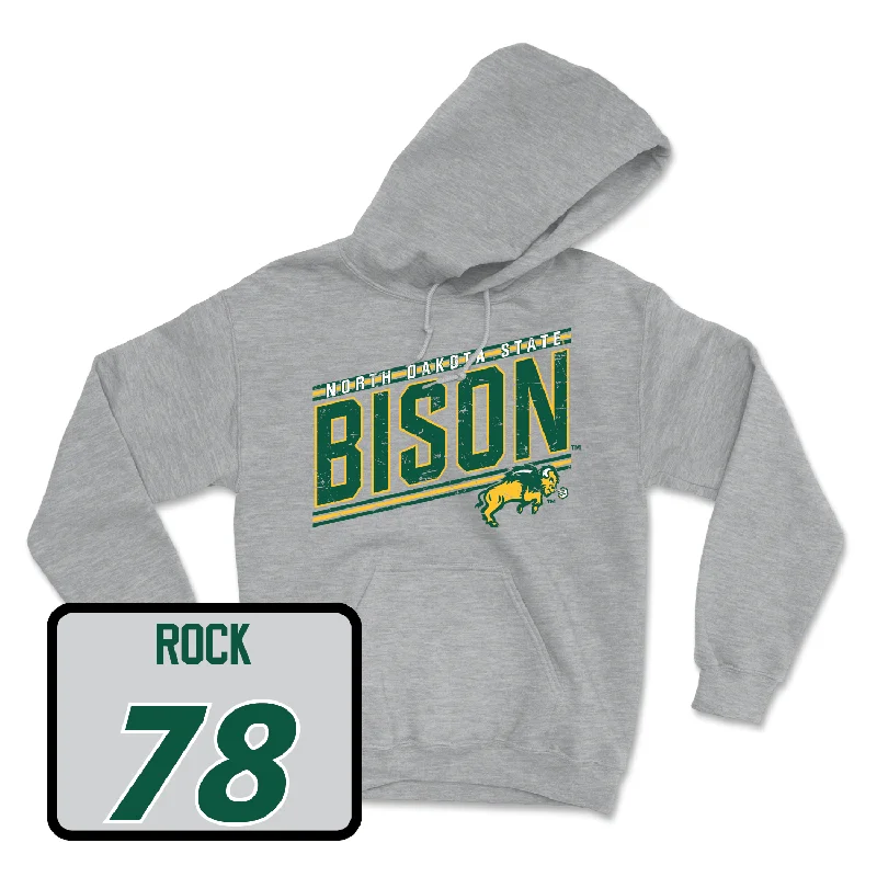 Custom Hoodies For Group Trips-Sport Grey Football Vintage Hoodie - Jake Rock