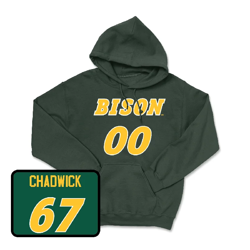 Personalized Hoodies For Travel Groups-Green Football Player Hoodie - Kaden Chadwick