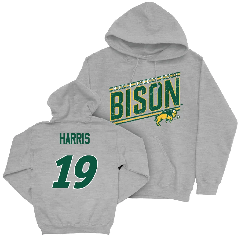 Custom Hoodies For Warm Weather-Sport Grey Football Vintage Hoodie - Chris Harris | #19