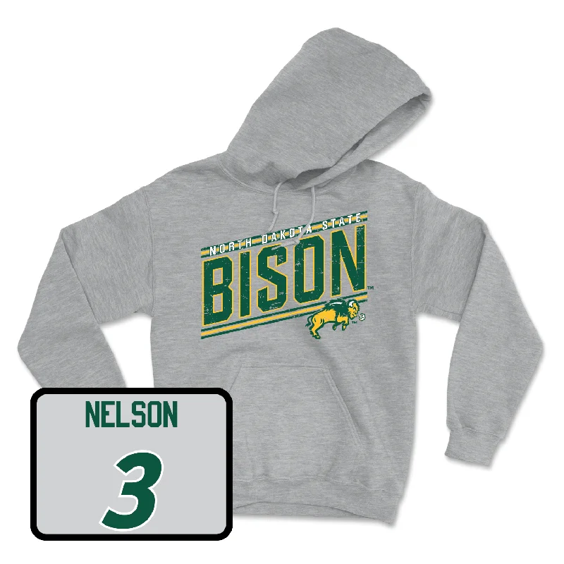 Personalized Hoodies For Outdoor Fashion-Sport Grey Football Vintage Hoodie - RaJa Nelson