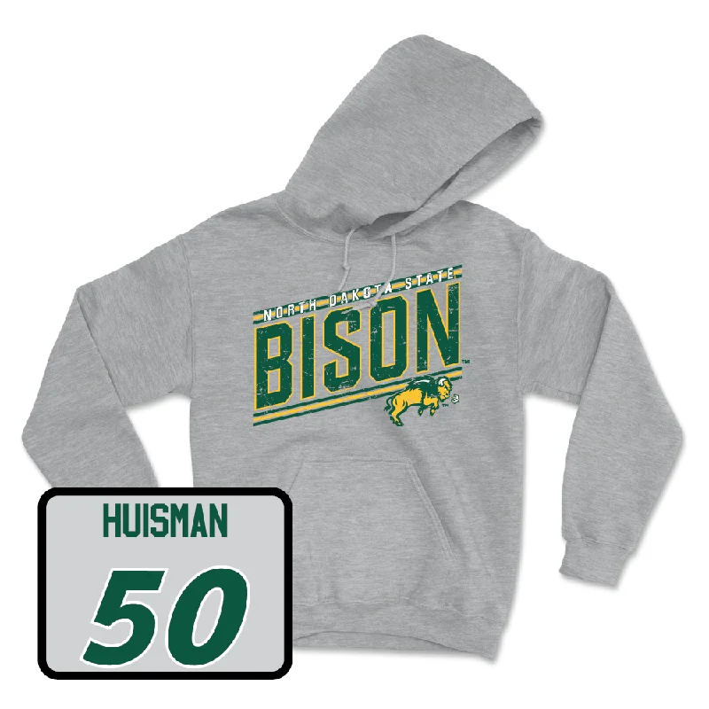 Personalized Hoodies For College Trips-Sport Grey Football Vintage Hoodie - Kody Huisman