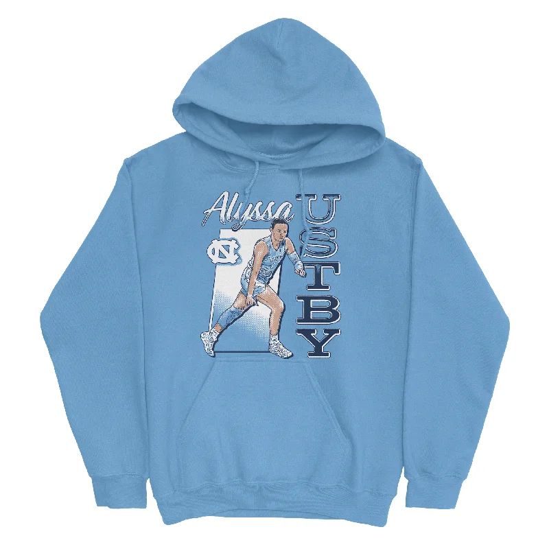 Custom Hoodie Sweatshirts-EXCLUSIVE RELEASE: Alyssa Ustby Cartoon Light Blue Hoodie