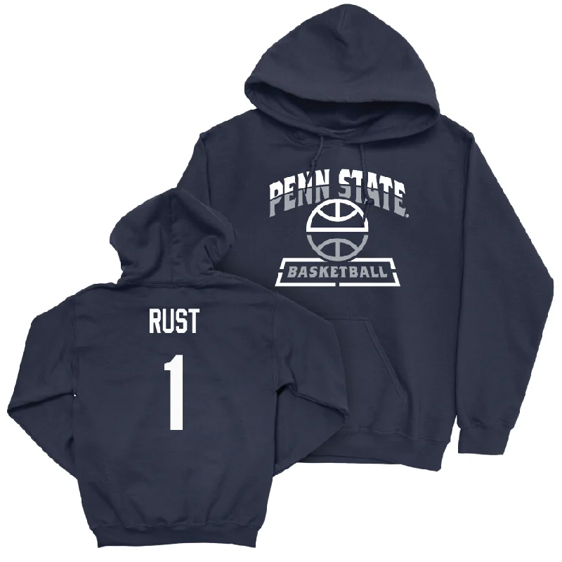 Custom Hoodies For College Hoodies-Navy Women's Basketball Team Hoodie   - Cameron Rust