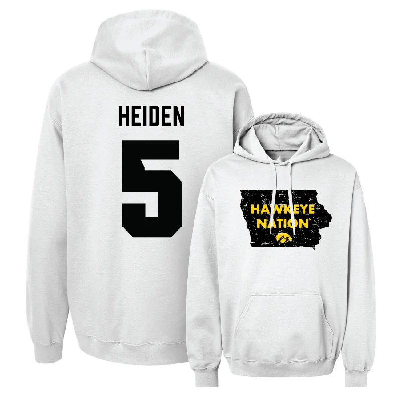 Personalized Hoodies For Group Travel-Women's Basketball White State Hoodie  - Ava Heiden