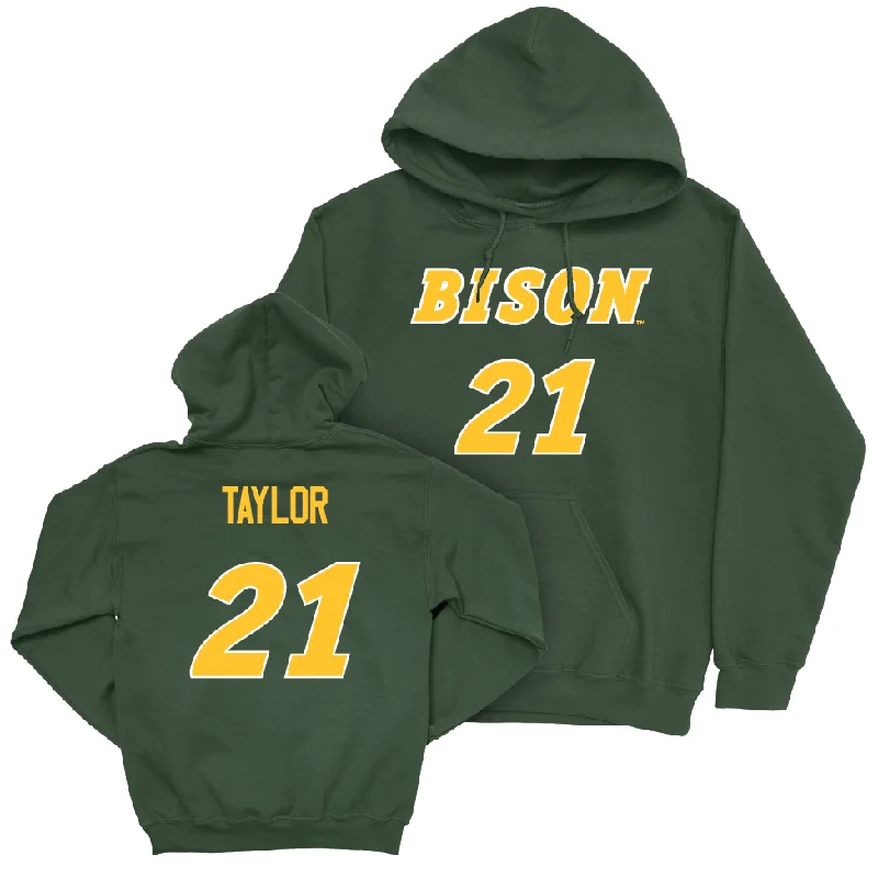 Personalized Hoodies For Special Occasions-Green Football Player Hoodie - Noah Taylor