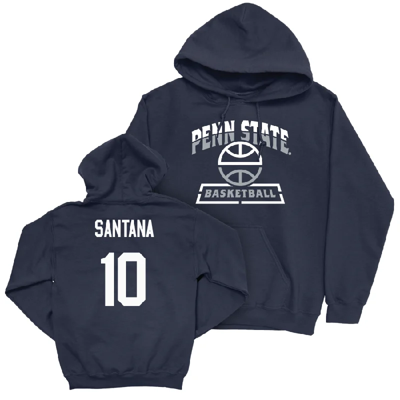 Custom Hoodies For Active Lifestyle-Navy Women's Basketball Team Hoodie   - Vitoria Santana