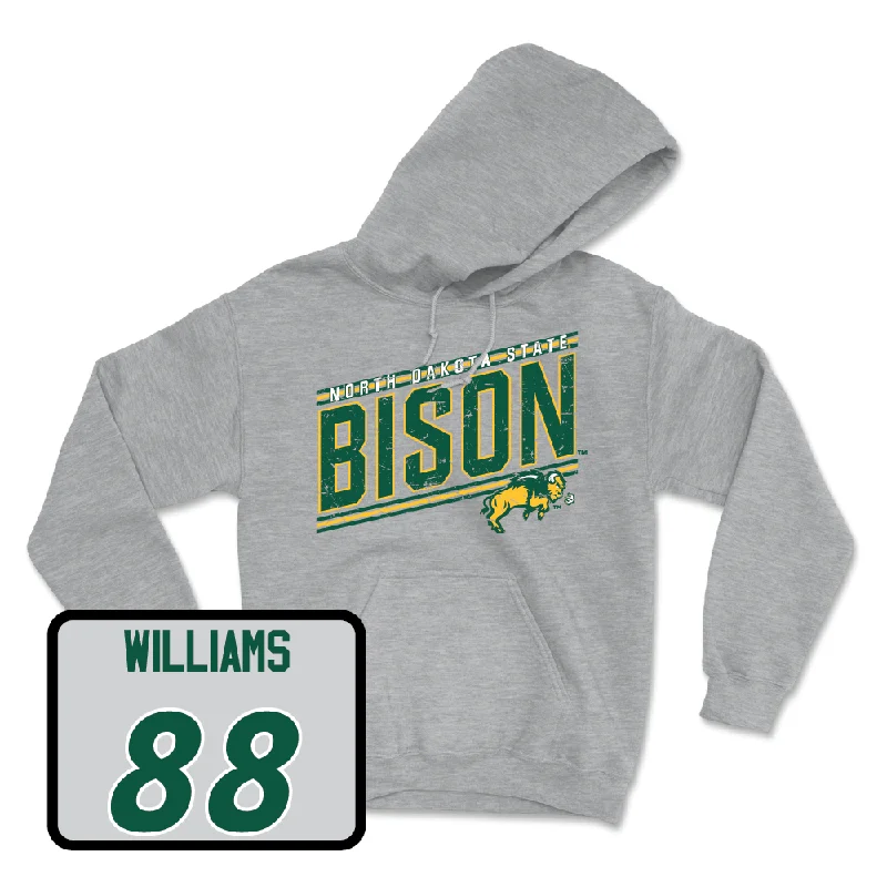 Custom Hoodies For Custom Printing-Sport Grey Football Vintage Hoodie - Carson Williams