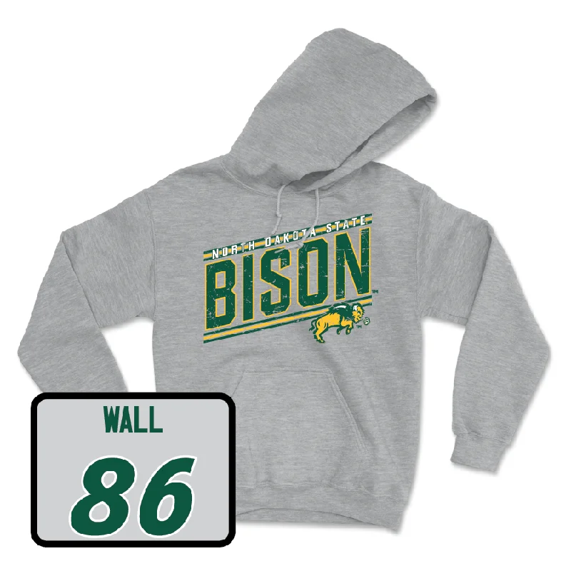 Personalized Hoodies For Fitness-Sport Grey Football Vintage Hoodie - Cedric Wall