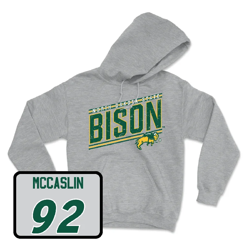 Personalized Hoodies For Skiing-Sport Grey Football Vintage Hoodie - Kelton McCaslin