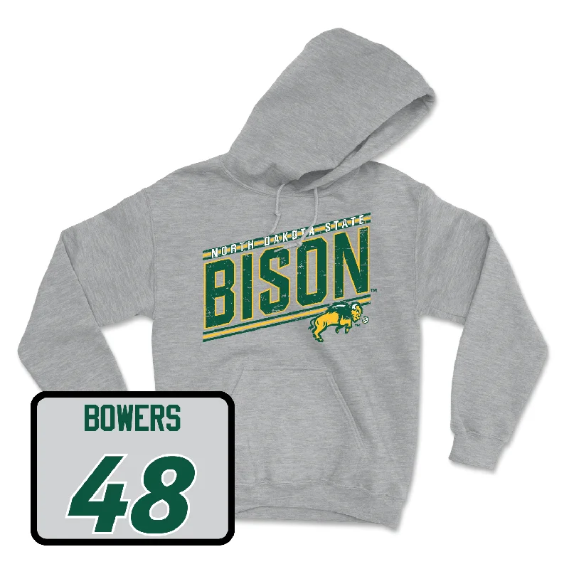 Custom Hoodies For Sports Training-Sport Grey Football Vintage Hoodie - Caleb Bowers