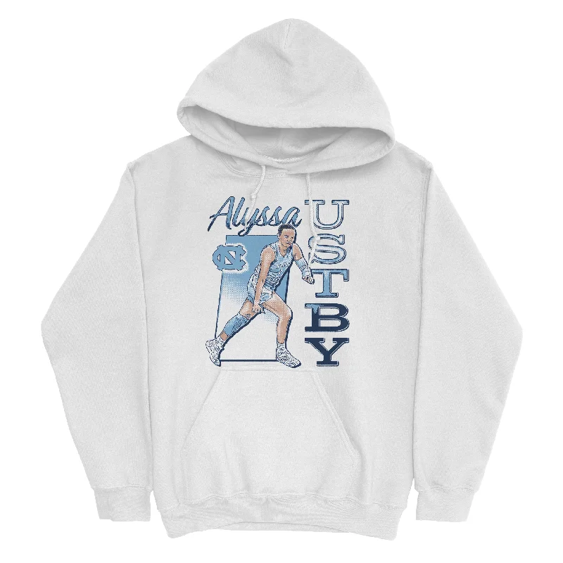 Stylish Custom Hoodies-EXCLUSIVE RELEASE: Alyssa Ustby Cartoon White Hoodie