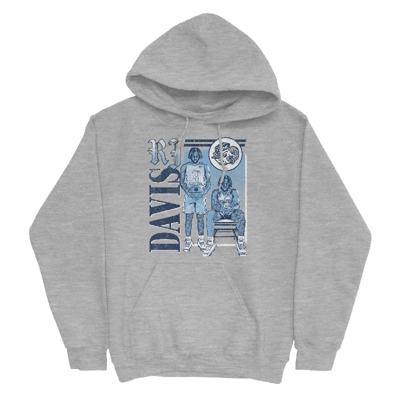 Personalized Zip-up Hoodies-EXCLUSIVE RELEASE: RJ Davis Cartoon Sport Grey Hoodie