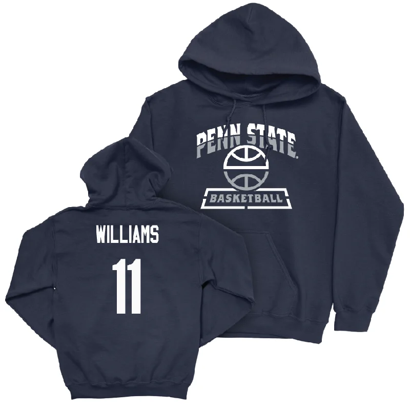 Personalized Hoodies For Young Adults-Navy Women's Basketball Team Hoodie   - Ariana Williams