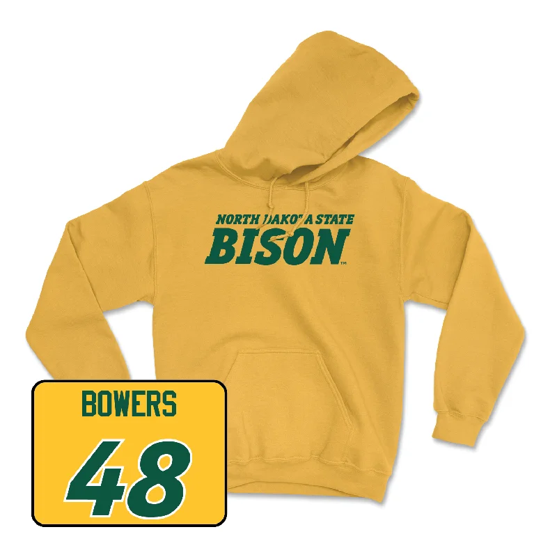 Custom Hoodies For Relaxing Days-Gold Football Bison Hoodie - Caleb Bowers