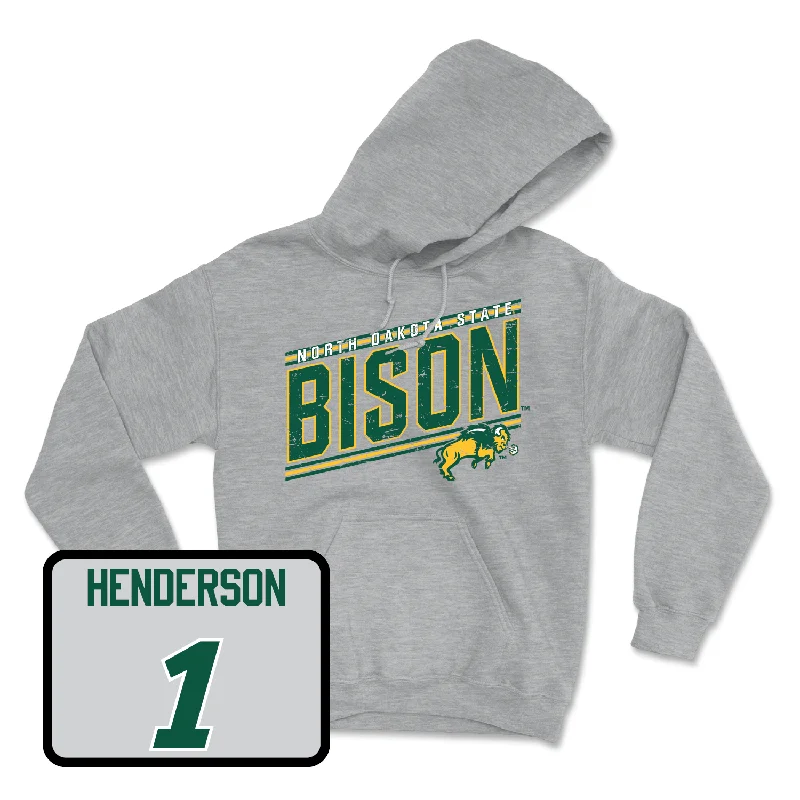 Custom Hoodies For Group Matching-Sport Grey Football Vintage Hoodie - Braylon Henderson