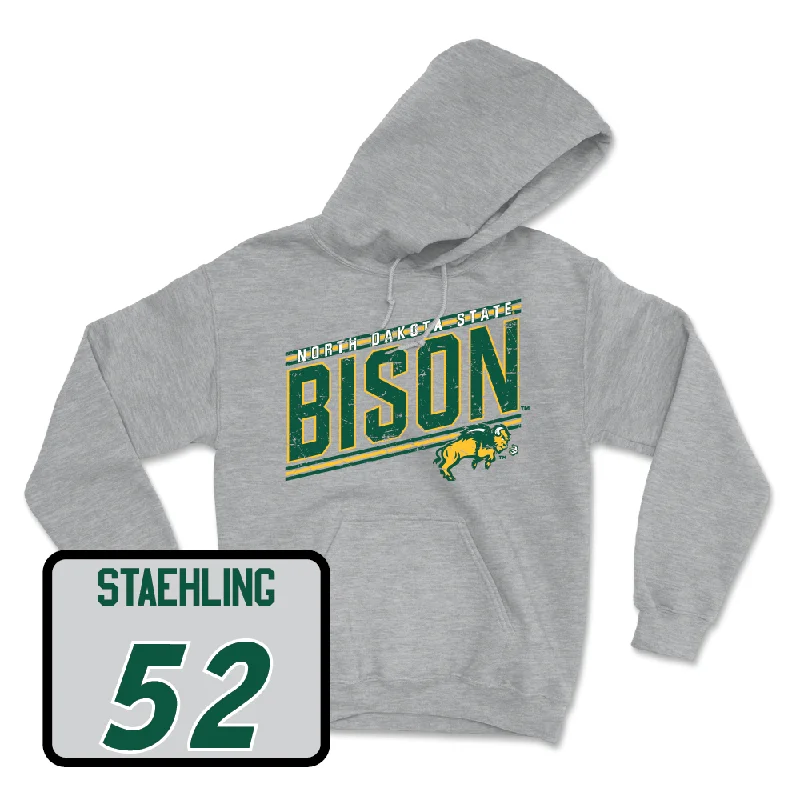 Personalized Hoodies For Snow Days-Sport Grey Football Vintage Hoodie - Nathaniel Staehling