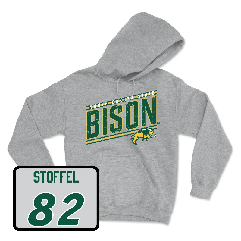 Personalized Hoodies For Family Matching-Sport Grey Football Vintage Hoodie - Joe Stoffel