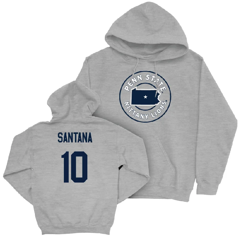 Custom Hoodies For Outdoor Events-Women's Basketball Sport Grey State Hoodie   - Vitoria Santana