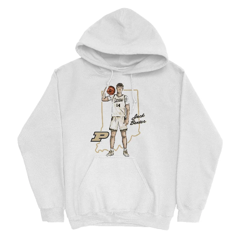 Personalized Hoodies For Athletic Activities-EXCLUSIVE RELEASE: Jack Benter Native White Hoodie