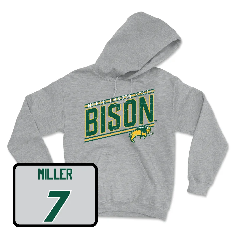 Custom Hoodies For Kids’ Birthdays-Sport Grey Football Vintage Hoodie - Camden Miller