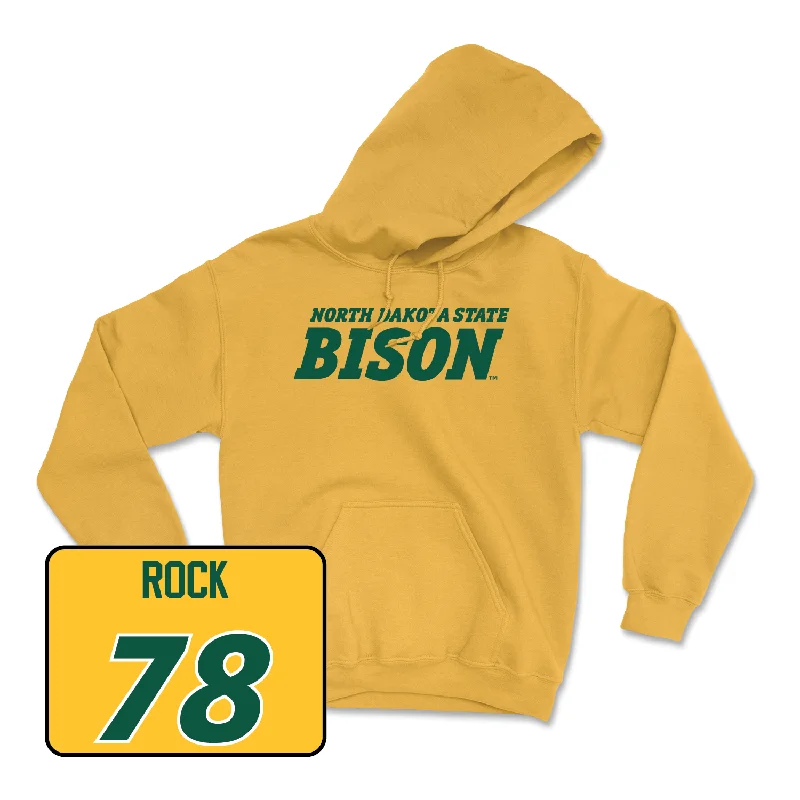 Custom Hoodies For Weekend Getaways-Gold Football Bison Hoodie - Jake Rock